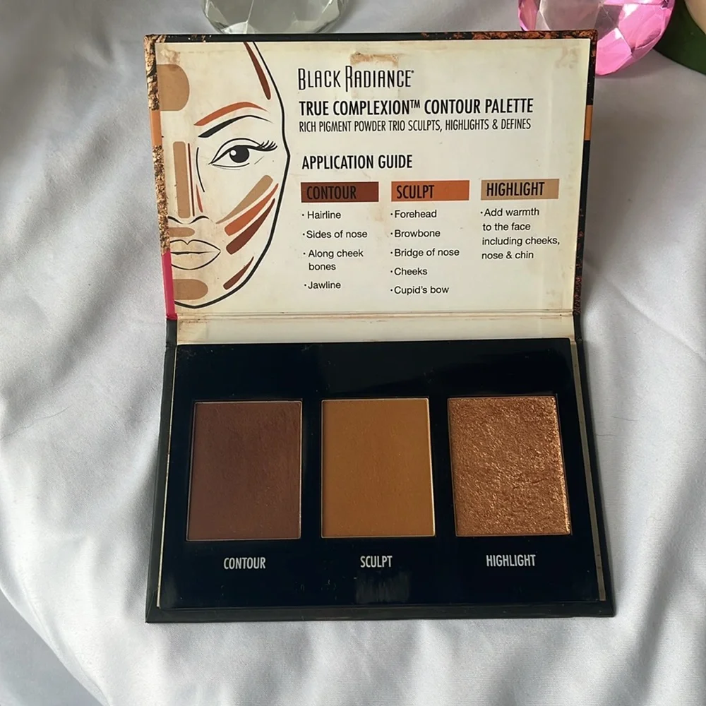 Medium to Dark Contour Palette Black Radiance Studio Makeup on the Go eye Pallet